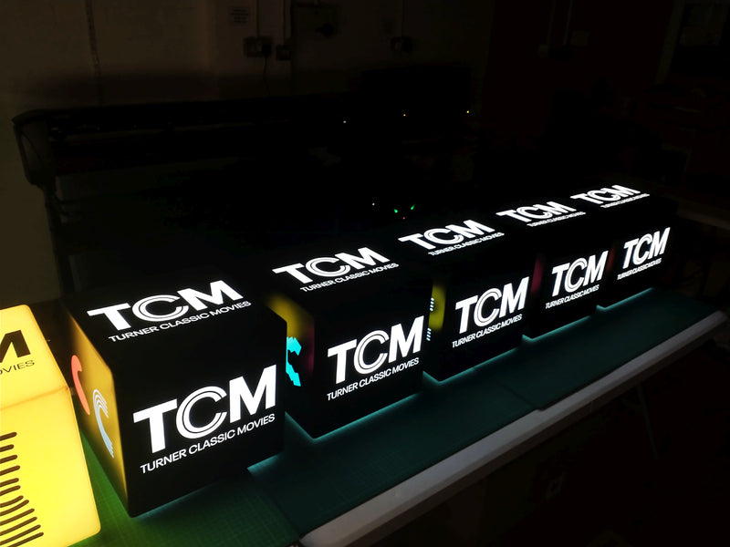 Custom Light Box with Logo, Light Up LED Cube Square Block, Branded Table Centerpiece for Corporate Event, Expo Signage, Conference