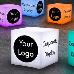 Centerpiece Ideas for Corporate Events, Graphic Light Box, Display Booth Ideas for Tradeshows, Convention Booth Display, Custom LED Cube Sign