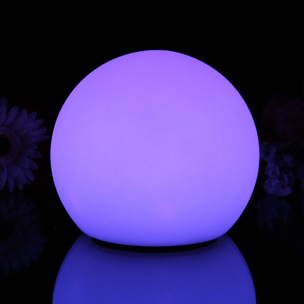 Round Cordless Bedside Lamp, Multicolor LED Ambient Mood Light, 20cm