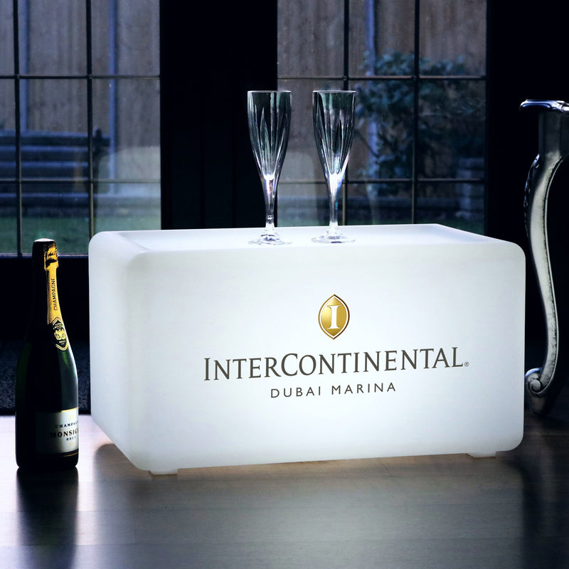 LED Light Box with Logo, Branded Furniture Seating Bench Stool, Custom ...