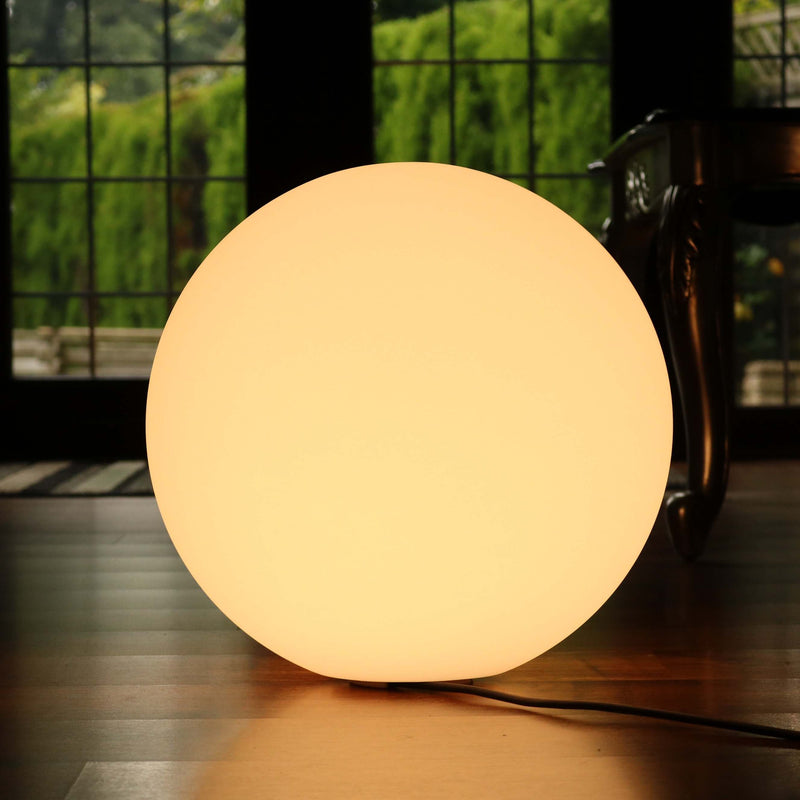 Floor Standing Lamp Living Room, 40cm Ball, LED E27 Warm White