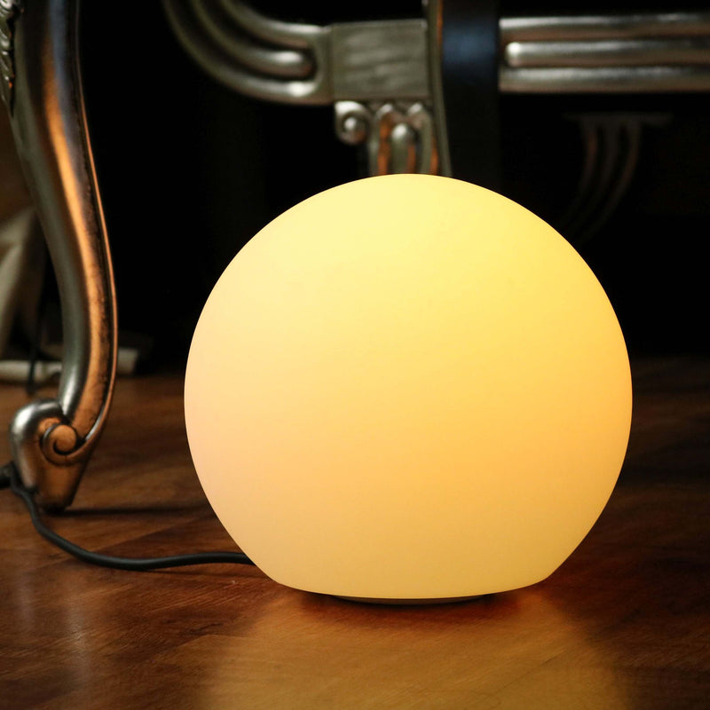 Table Lamp Mains Powered, 30cm Multicolor LED Sphere with Remote