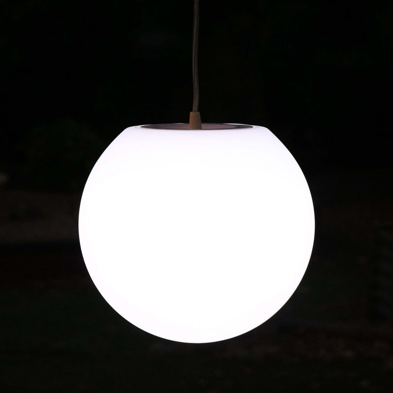 Pendant Ceiling Lamp, Ball Hanging Light 30cm with White E27 LED Bulb
