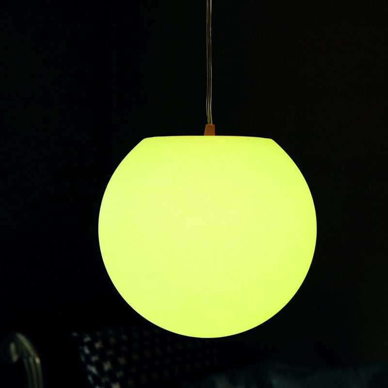 LED Hanging Lamp, 30cm Sphere, Multicolor RGB Ceiling Light
