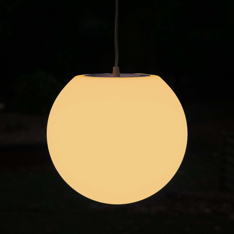 Hanging Lamp Bedroom, Ball Pendant Ceiling Light 25cm, Warm White LED