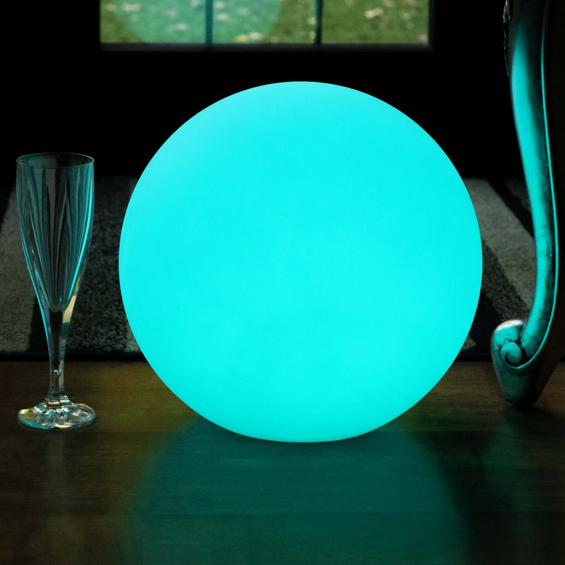 Cordless Luminous LED Sphere, 30cm RGB Multicolor Table Lamp