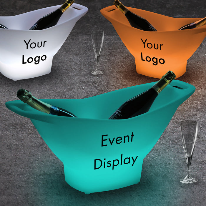 Custom Event Signage for Brand Launch Parties, Custom Lightboxes, Lighted Trade Show Displays for Convention, Customizable Logo Sign, LED Wine Cooler