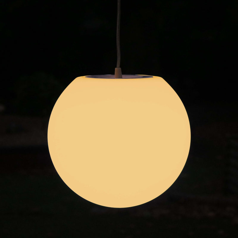 Hanging Lamp, Sphere Pendant E27 Ceiling Light 15cm, Warm White LED