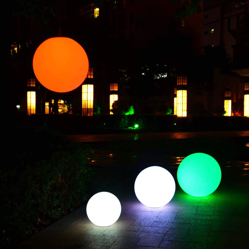 Large Floating LED Pond Pool Light, 60 cm Ball Sphere Orb Lamp, Outdoor Waterproof Garden Lighting