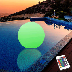 Floating LED Pool Light, 50cm Sphere Ball Globe Lamp, Outdoor Waterproof Garden Pond Lighting