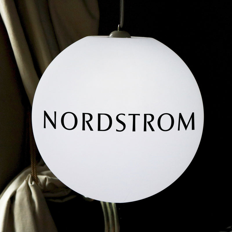 Customised LED Pendant Hanging Light Box Display, Personalised E27 Ceiling Lamp, 50cm Ball