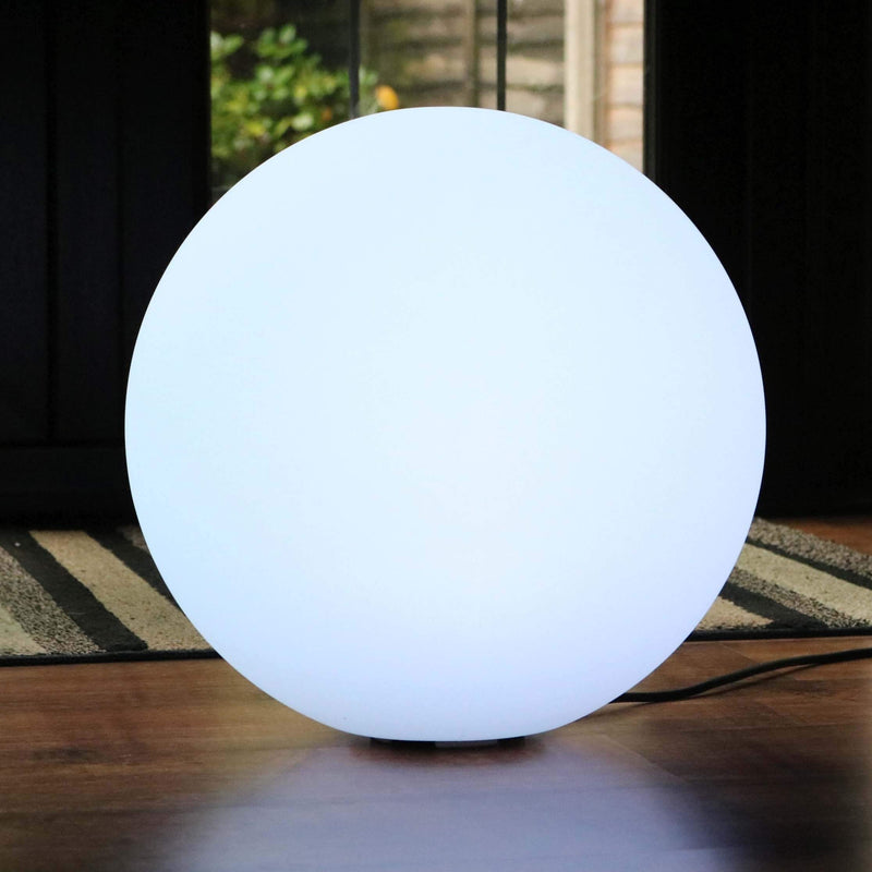 Large Multicolor Sphere Floor Lamp with Remote, 60cm Color Changing LED Globe Ball Light