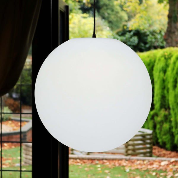 Large Hanging Lamp, Ceiling Pendant Light, 40cm Ball, LED E27 White