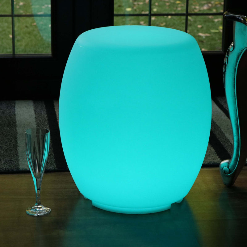 Illuminated Stool Furniture, Cordless LED Floor Lamp for Living Room