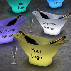 Tradeshow Display Ideas for Conventions, Branded Lightbox, Personalized Decor for Corporate Events and Trade Shows, Expo Display Idea, LED Ice Bucket