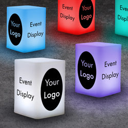 Custom Lighted Signs for Corporate Dinner, Custom Light Up Sign, Branded Centerpieces for Event Marketing, Custom Table Talker, RGB Table Center