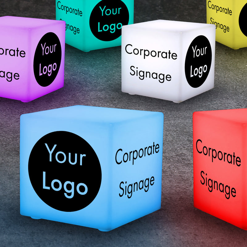 Centerpieces for Business Meetings and Exhibitions, Illuminated Sign Boxes, Display Light Boxes for Convention Booths, Illuminated LED Light Box Cube