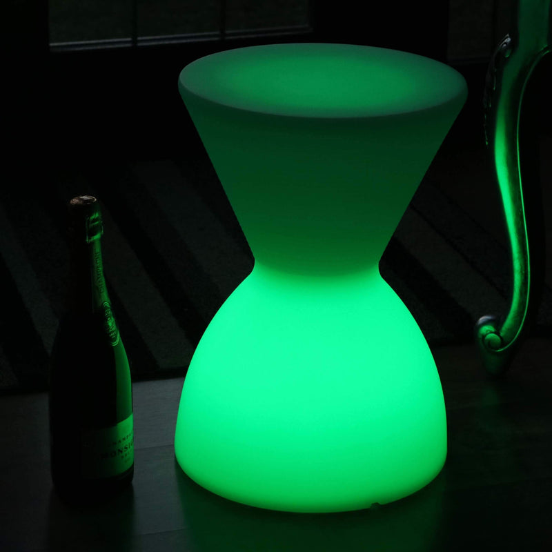 LED Drum Stool Seat Table, Rechargeable Floor Lamp for Living Room, RGB Sensory Mood Lighting