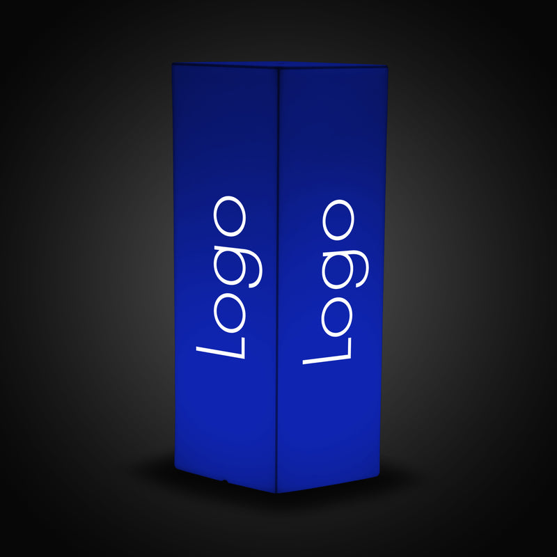Custom LED Conference Corporate Event Lightbox, Customizable Plinth Column Pillar Light, Tall Free Standing Backlit Display Sign for Expo, Exhibition