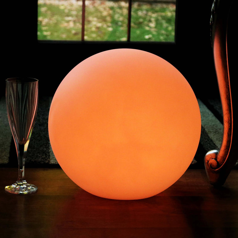 Cordless Luminous LED Sphere, 30cm RGB Multicolor Table Lamp