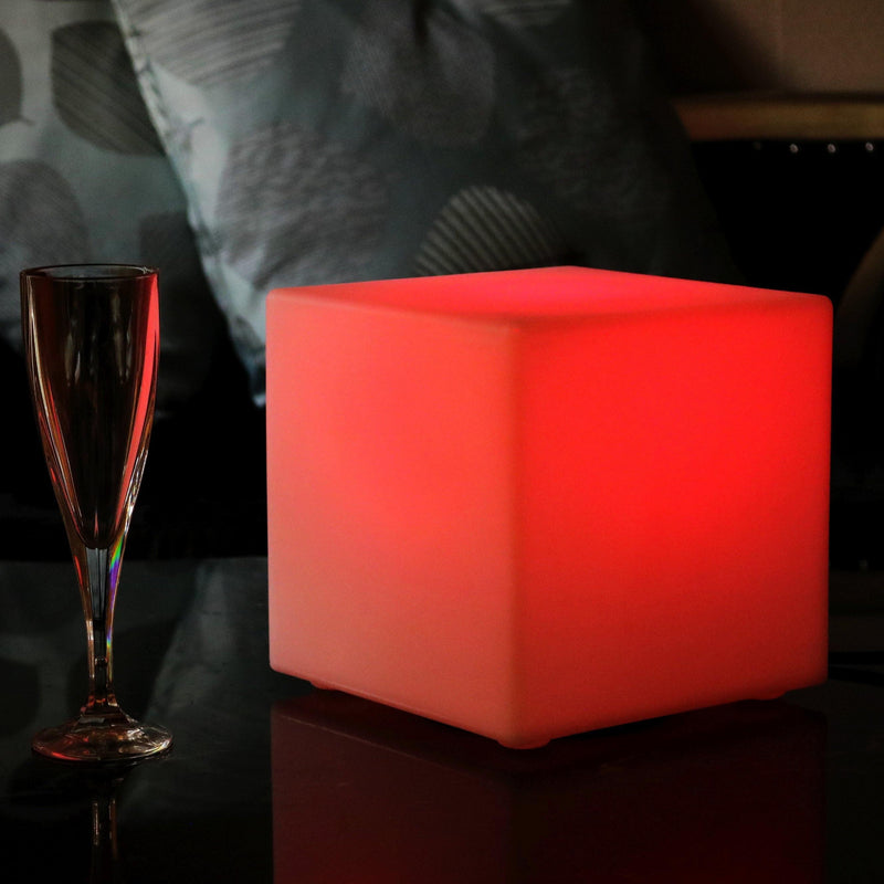 Light Up LED Cube 20cm, Cordless RGB Table Lamp with Remote – PK