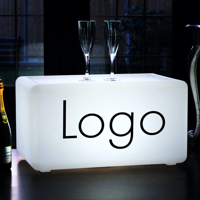 LED Light Box with Logo, Branded Furniture Seating Bench Stool, Custom ...