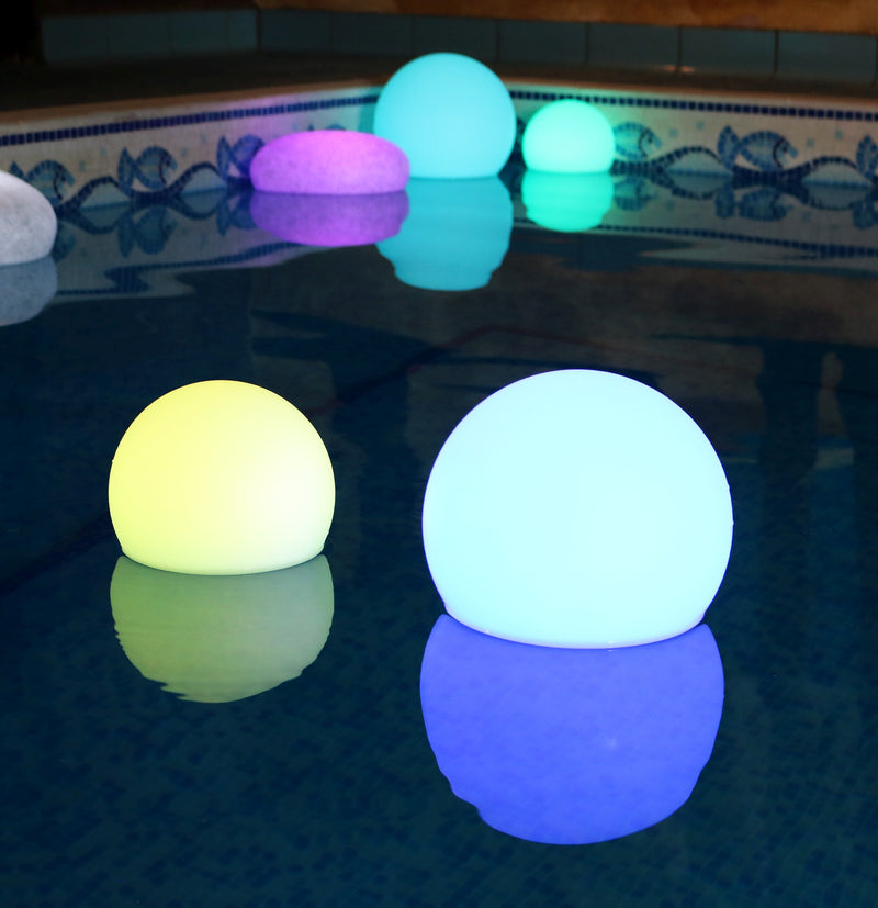 Floating LED Sphere Light for Pool Pond Hot Tub, LED Garden Lamp, 20cm