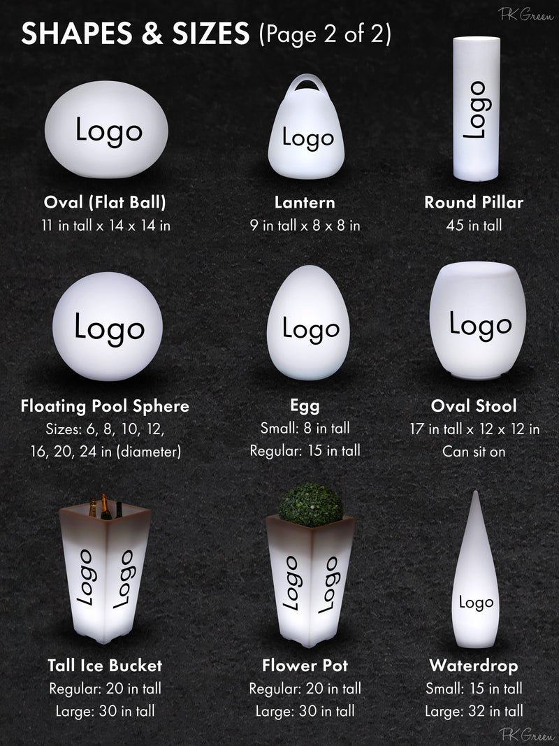 Personalized Illuminated Seat Stool Furniture, Branded Floor Lamp, LED Display Logo Lightbox