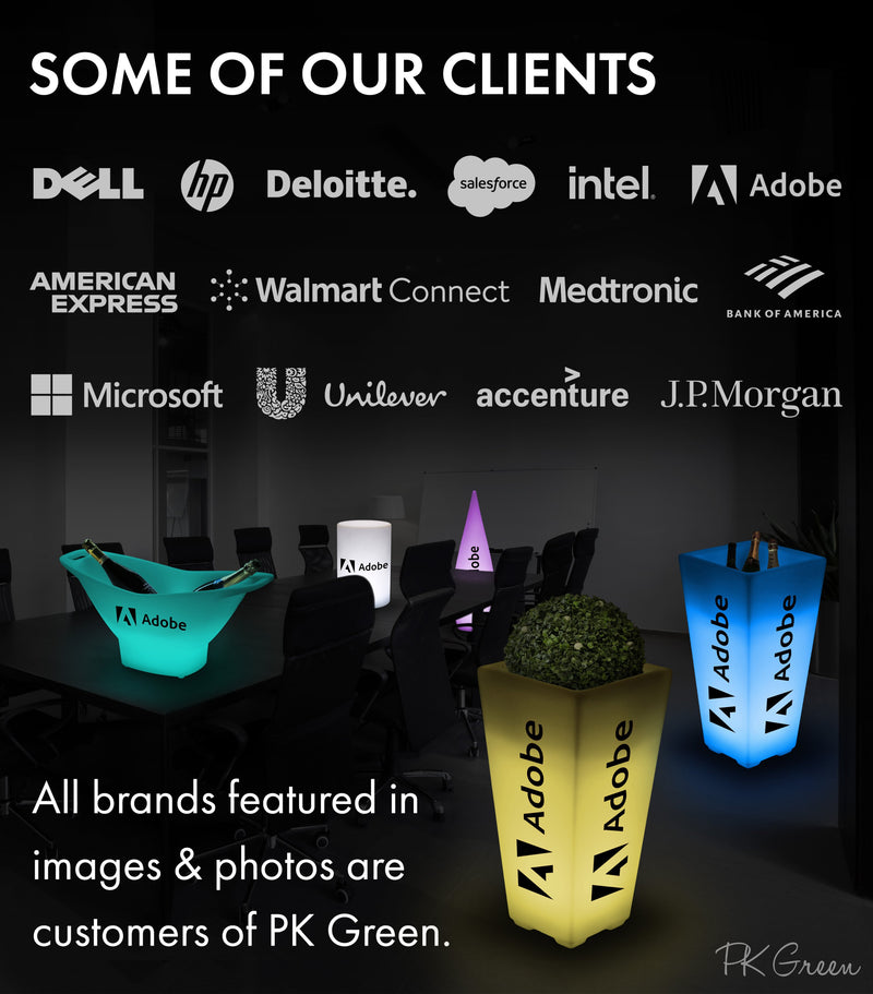 Table Top Booth Displays for Corporate Events, Light Box Signage, Conference Room Centerpieces for Trade Shows, Event Table Decor, Champagne Bucket