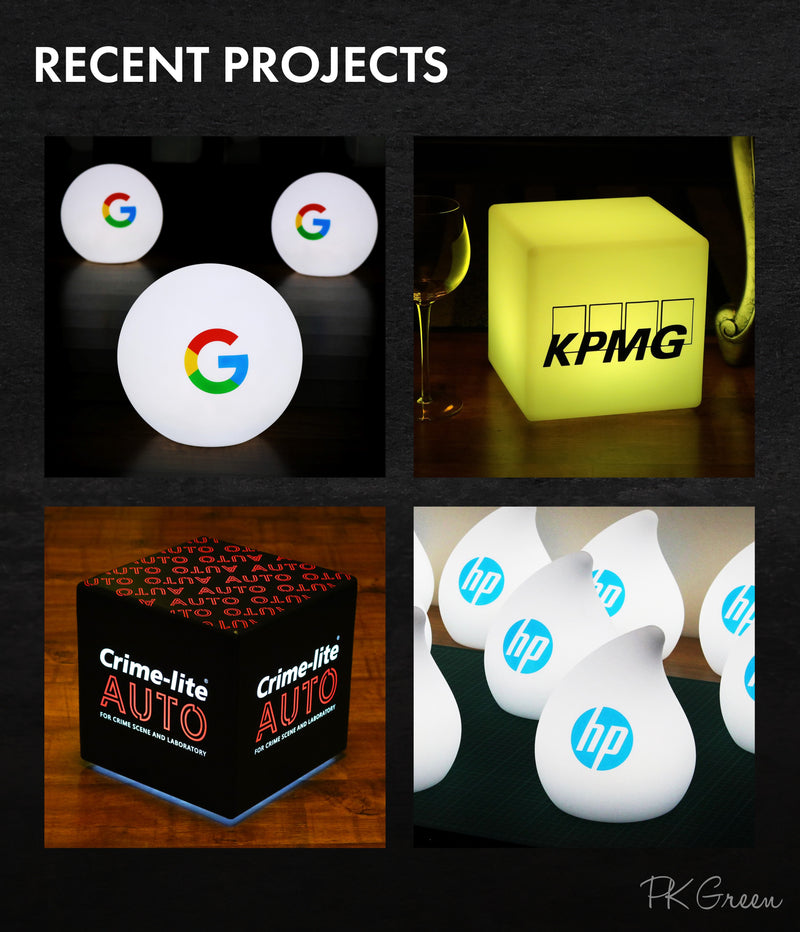 Custom Centerpieces for Exhibit Booths, Light Boxes with Logo, Convention Center Signage for Corporate Events, Personalized Centerpiece, LED Sphere