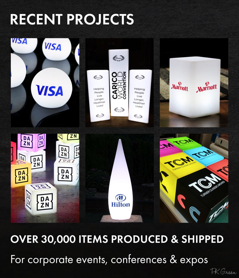 Corporate Event Table Decorations for Conferences, Bespoke Lightboxes ...