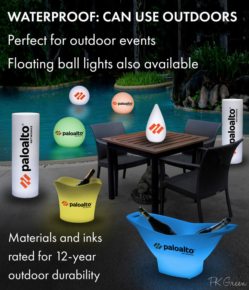 Branded Table Centers for Conferences, Light Up Boxes, Business Centerpieces for Business Events, Corporate Centerpiece Idea, Illuminated LED Block