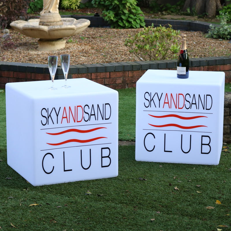 Personalized Light Box Seat Stool, Multi Color Floor Standing Lamp, Illuminated Display Sign