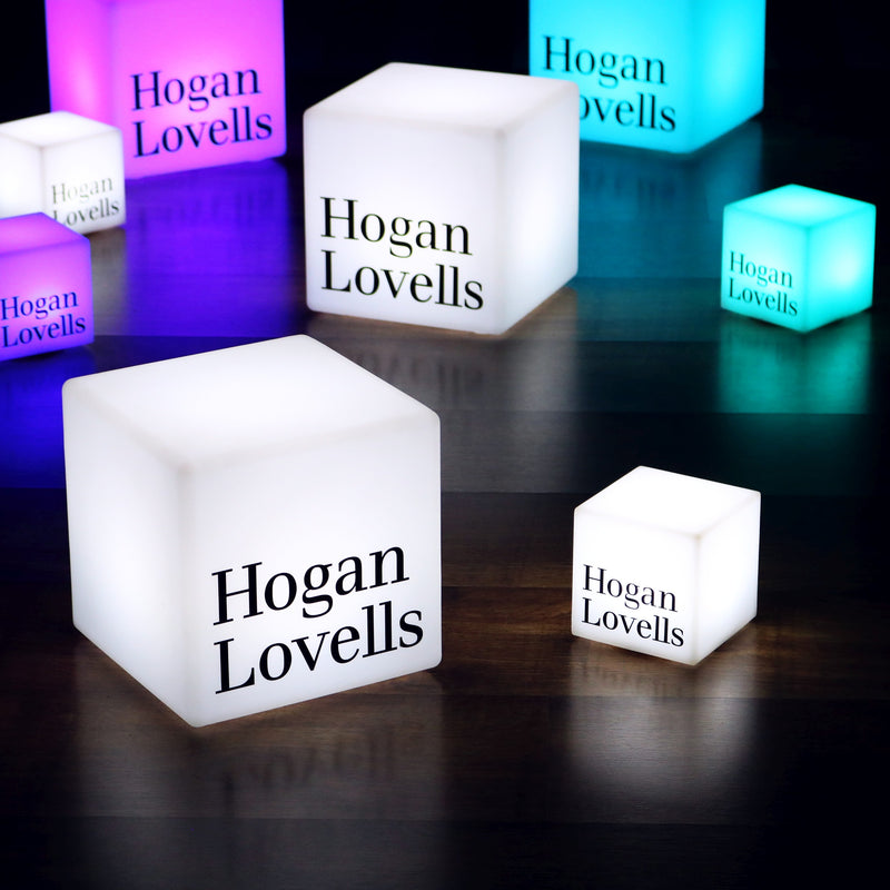 Customized Branded Light Box, Multi-Color Free Standing Display Lamp, Printed Cube 30cm