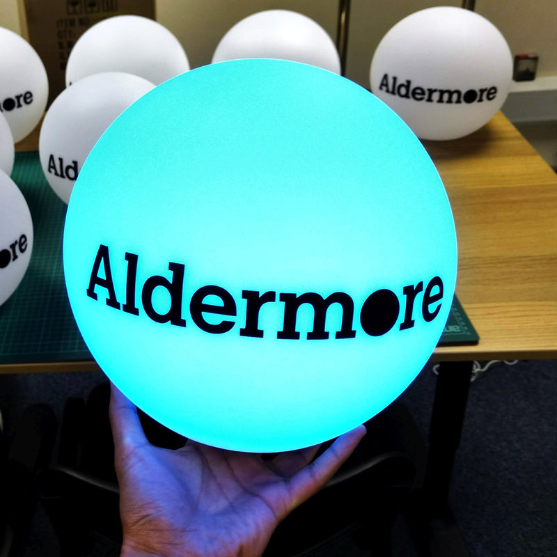 Personalised Globe Light Box, Promotional LED Table Lamp with Logo, Backlit Display Sign