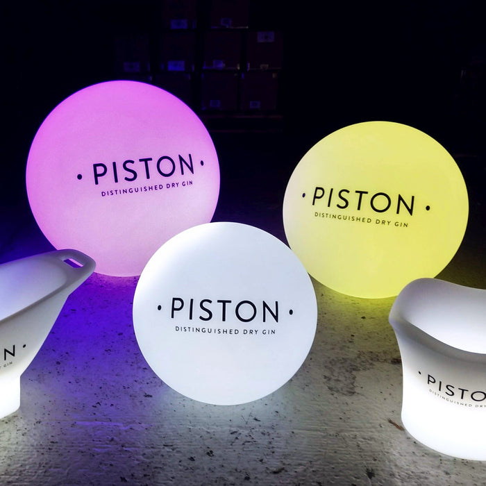 Personalized Floor Lamp, Branded with Logo Print, Illuminated Lightbox Signage, Ball