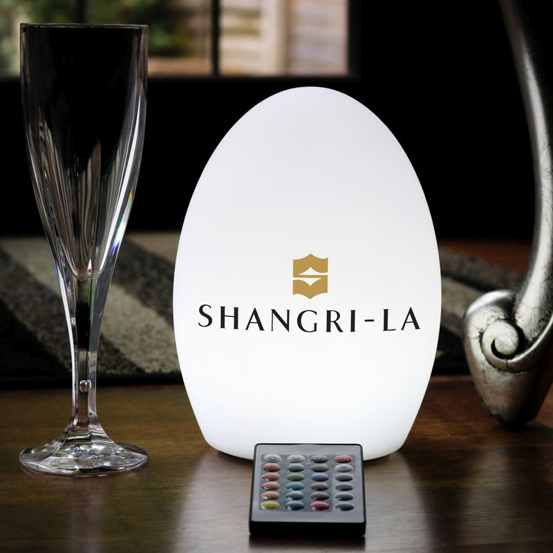 Personalised Table Centre Lightbox, Custom Printed Rechargeable LED Sign Lamp with Logo