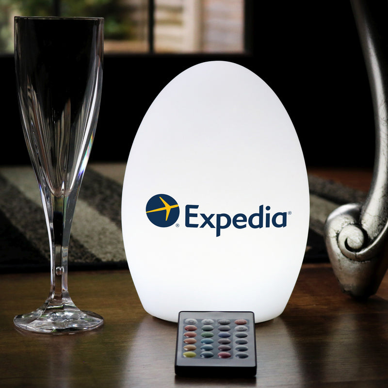 Personalised Table Centre Lightbox, Custom Printed Rechargeable LED Sign Lamp with Logo