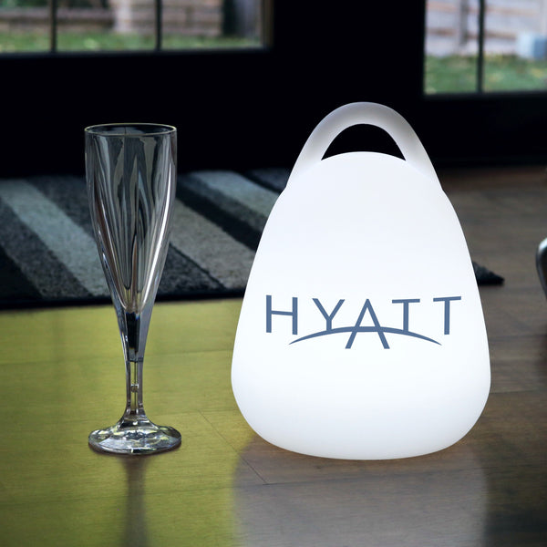 Custom Branded LED Lantern Lamp with Logo, Personalised Wireless Illuminated Table Light Box
