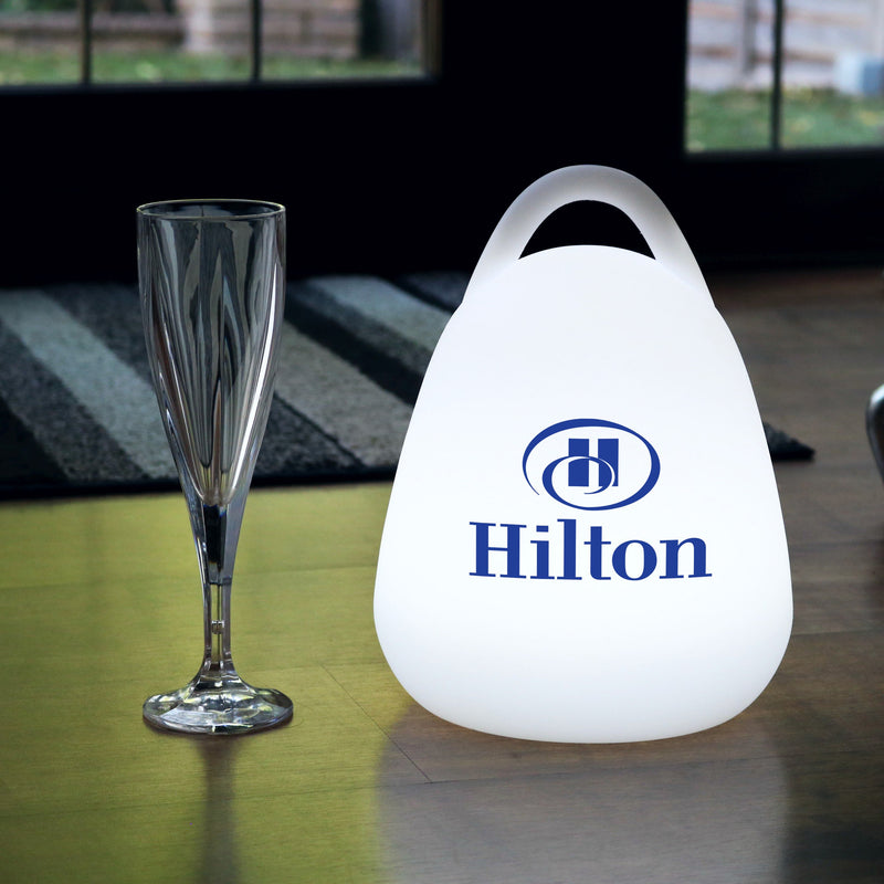 Custom Branded LED Lantern Lamp with Logo, Personalised Wireless Illuminated Table Light Box