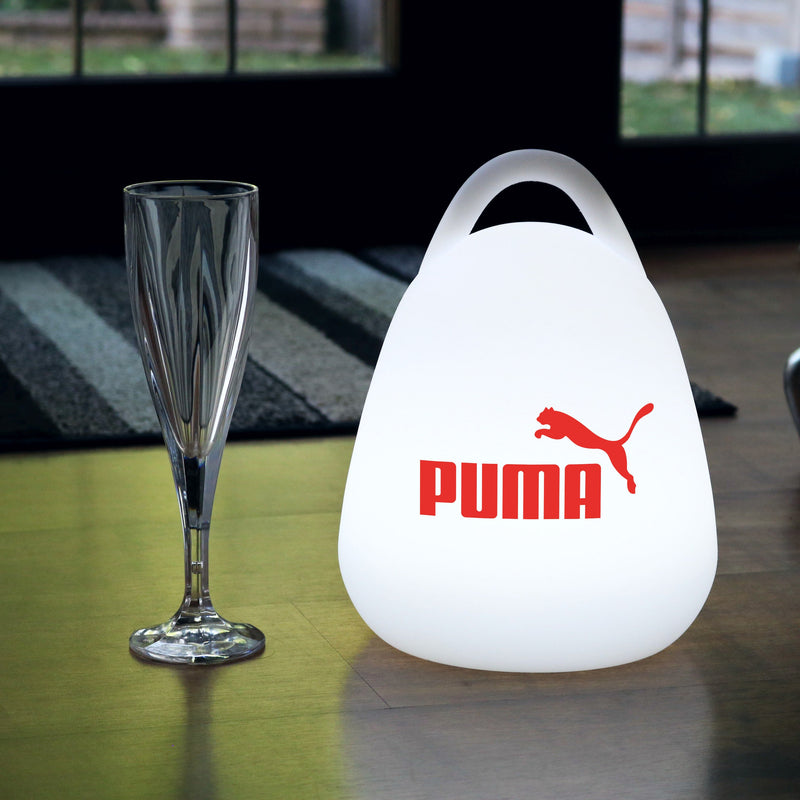 Custom Branded LED Lantern Lamp with Logo, Personalised Wireless Illuminated Table Light Box