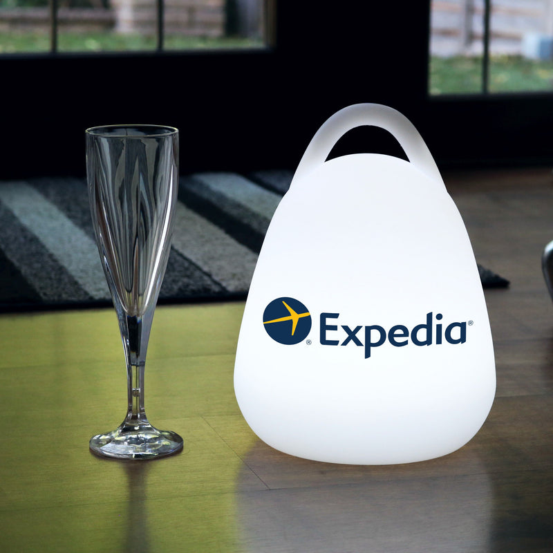 Custom Branded LED Lantern Lamp with Logo, Personalised Wireless Illuminated Table Light Box