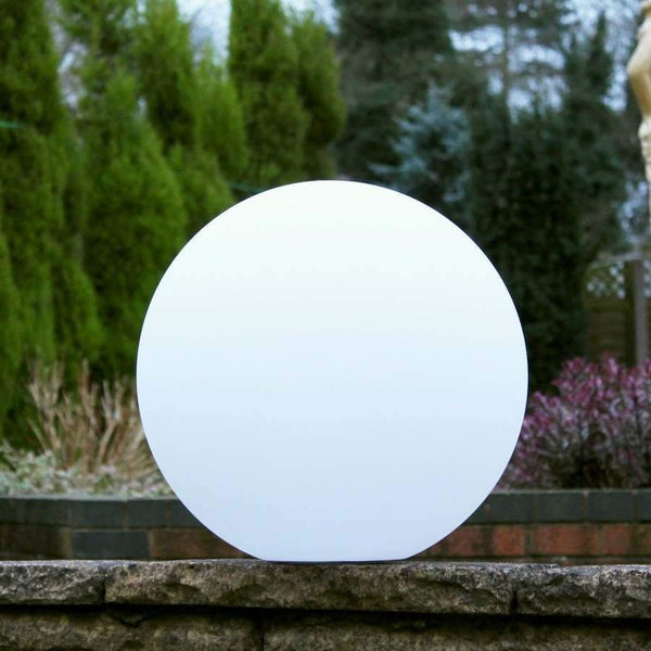 Large 50cm LED Outdoor Sphere Light, Multicolor RGB Ball Floor Lamp, Rechargeable Garden Lighting