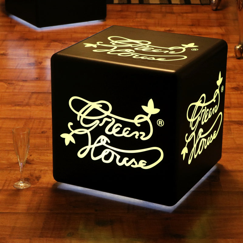 Custom Promotional Table Lamp Lightbox, LED Cube, Free-Standing Illuminated Display Sign