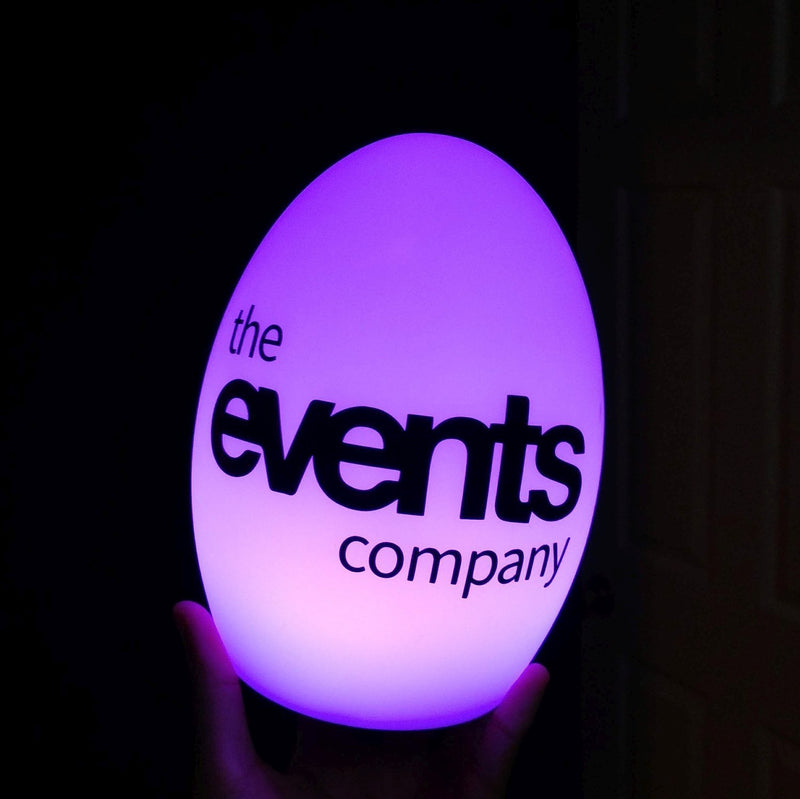Personalised Colour Changing LED Table Centre Display Light, Custom Branded Lamp with Logo