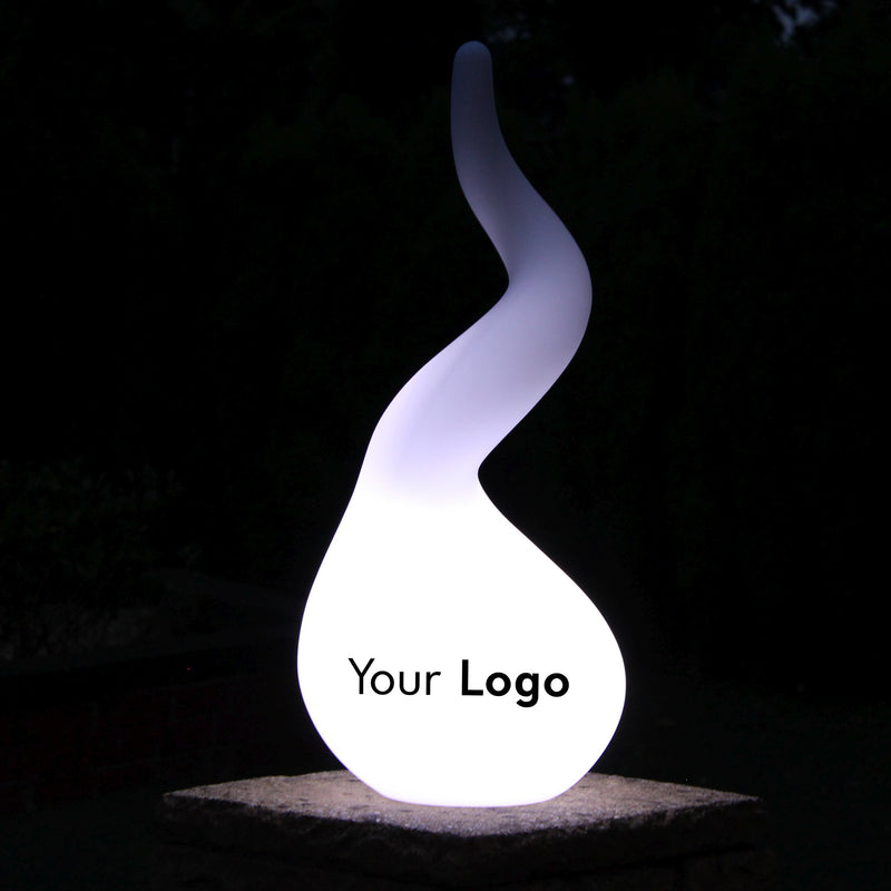 Personalised Spiral Floor Lamp, Wireless Custom Printed LED Display Sign Light with Logo