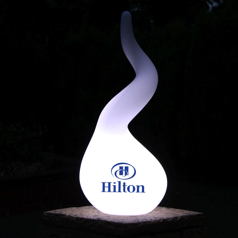 Personalised Spiral Floor Lamp, Wireless Custom Printed LED Display Sign Light with Logo