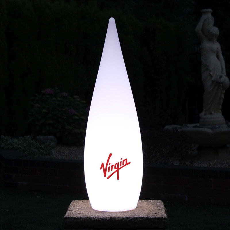 Personalised Decorative LED Floor Lamp, Custom Branded Outdoor Light Box with Logo, 80cm