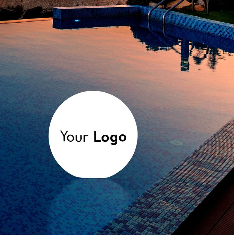 Personalised LED Floating Pool Light, Outdoor Display Light Box, Branded Circular Logo Lamp