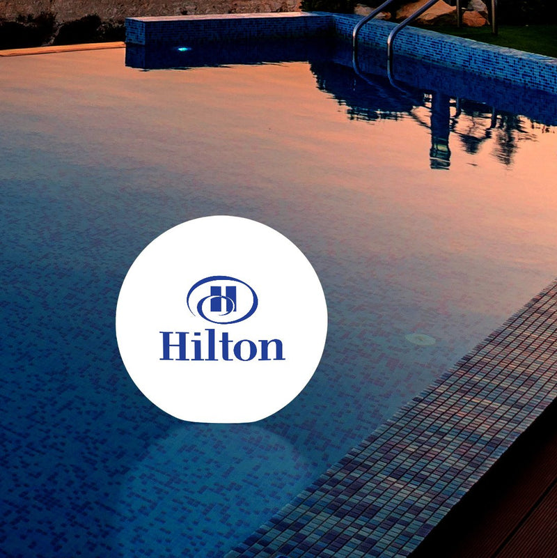 Large Personalised Floating LED Pool Light, Branded Lamp for Outdoor Events, Ponds, Weddings